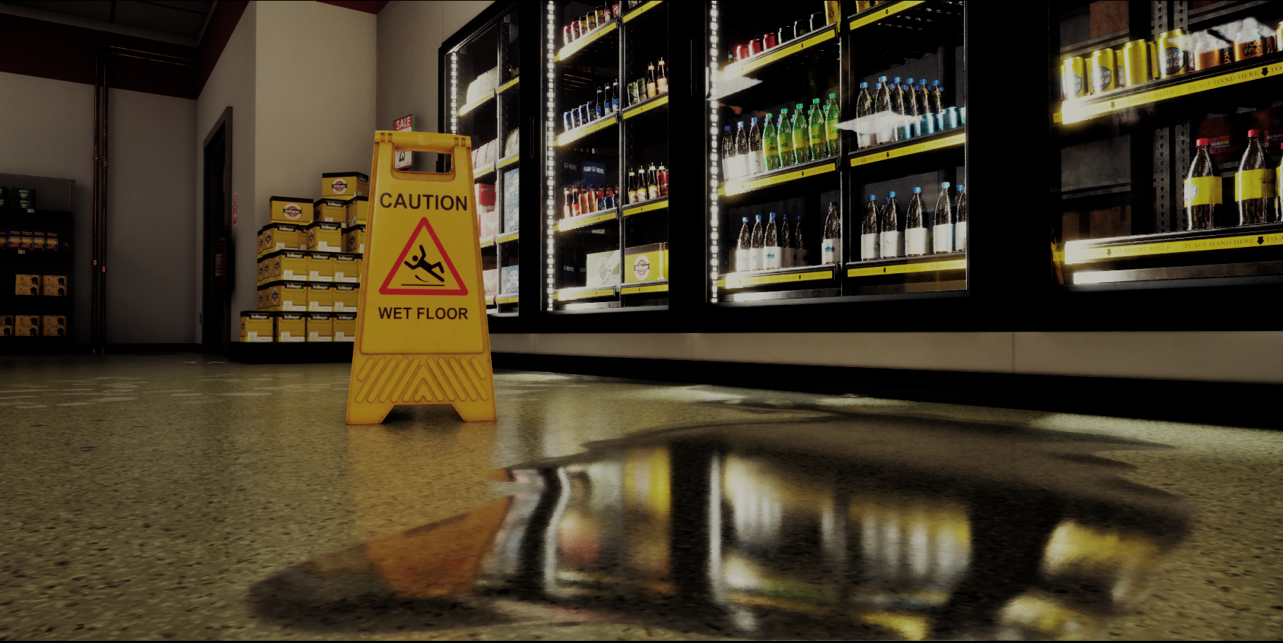Wet floor warning